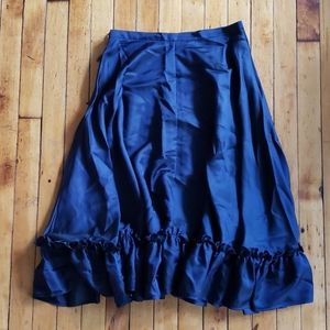 JW Anderson Navy Skirt with Ruffle Hem